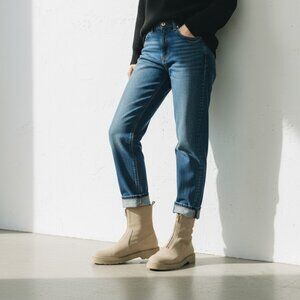 Andre Assous Vernon Bootie Women's Size 6.5 Taupe Water Resistant Ankle Boot